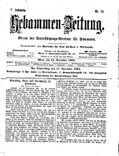 Hebammen-Zeitung 18911215 Seite: 1