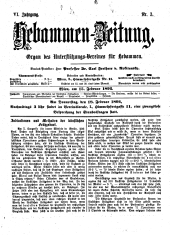 Hebammen-Zeitung 18920215 Seite: 1