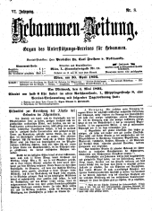 Hebammen-Zeitung 18920430 Seite: 1