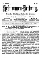Hebammen-Zeitung 18920530 Seite: 1