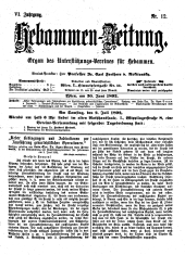 Hebammen-Zeitung 18920630 Seite: 1