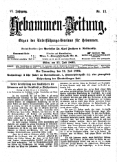 Hebammen-Zeitung 18920715 Seite: 1