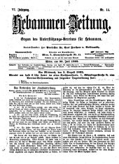 Hebammen-Zeitung 18920730 Seite: 1