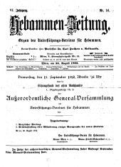 Hebammen-Zeitung 18920830 Seite: 1