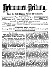 Hebammen-Zeitung 18930415 Seite: 1