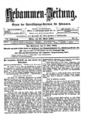 Hebammen-Zeitung 18930430 Seite: 1