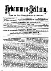 Hebammen-Zeitung 18930830 Seite: 1