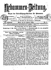 Hebammen-Zeitung 18940115 Seite: 1