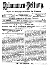 Hebammen-Zeitung 18940415 Seite: 1