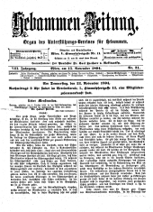 Hebammen-Zeitung 18941115 Seite: 1