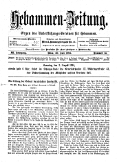 Hebammen-Zeitung 18950730 Seite: 1