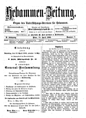 Hebammen-Zeitung 18960415 Seite: 1