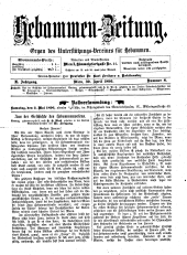 Hebammen-Zeitung 18960430 Seite: 1