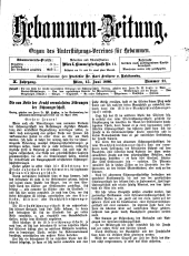 Hebammen-Zeitung 18960615 Seite: 1