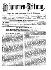Hebammen-Zeitung 18961115 Seite: 1