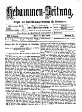 Hebammen-Zeitung 18980515 Seite: 1