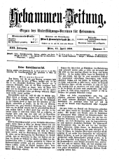 Hebammen-Zeitung 18990415 Seite: 1