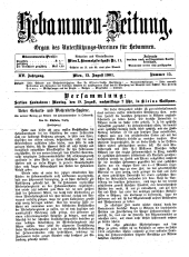 Hebammen-Zeitung 19010815 Seite: 1