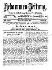 Hebammen-Zeitung 19010930 Seite: 1