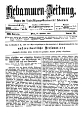 Hebammen-Zeitung 19051015 Seite: 1
