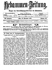 Hebammen-Zeitung 19061130 Seite: 1