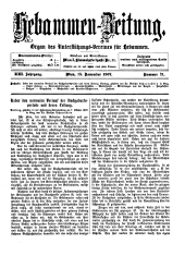 Hebammen-Zeitung 19071115 Seite: 1
