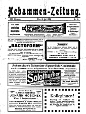 Hebammen-Zeitung 19080615 Seite: 1