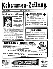 Hebammen-Zeitung 19090315 Seite: 1