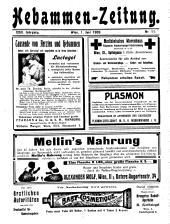 Hebammen-Zeitung 19090601 Seite: 1