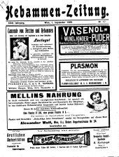 Hebammen-Zeitung 19090901 Seite: 1