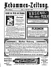 Hebammen-Zeitung 19091101 Seite: 1