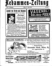 Hebammen-Zeitung 19110615 Seite: 1