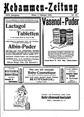 Hebammen-Zeitung 19151001 Seite: 1
