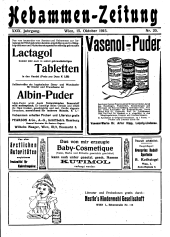 Hebammen-Zeitung 19151015 Seite: 1