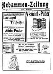 Hebammen-Zeitung 19160301 Seite: 1