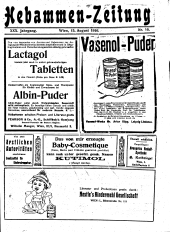 Hebammen-Zeitung 19160815 Seite: 1