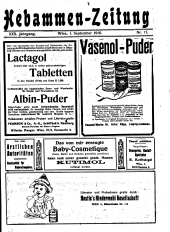 Hebammen-Zeitung 19160901 Seite: 1