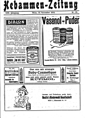 Hebammen-Zeitung 19161115 Seite: 1