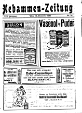 Hebammen-Zeitung 19161215 Seite: 1