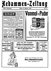 Hebammen-Zeitung 19170115 Seite: 1