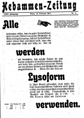 Hebammen-Zeitung 19170215 Seite: 1