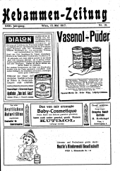 Hebammen-Zeitung 19170515 Seite: 1