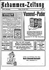 Hebammen-Zeitung 19170715 Seite: 1