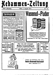 Hebammen-Zeitung 19170801 Seite: 1