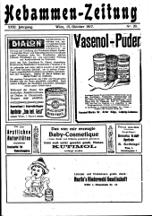 Hebammen-Zeitung 19171015 Seite: 1