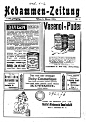 Hebammen-Zeitung 19180101 Seite: 1