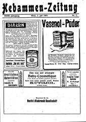 Hebammen-Zeitung 19190701 Seite: 1