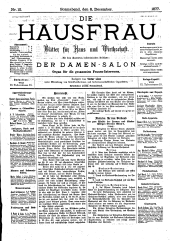 Die Hausfrau: Blätter für Haus und Wirthschaft 18771208 Seite: 11
