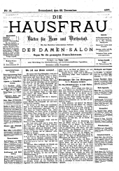 Die Hausfrau: Blätter für Haus und Wirthschaft 18771222 Seite: 3