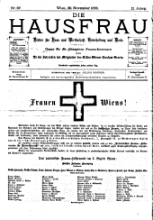 Die Hausfrau: Blätter für Haus und Wirthschaft 18781122 Seite: 1
